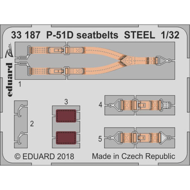 1/32 P-51D Seatbelts Steel (for Revell)