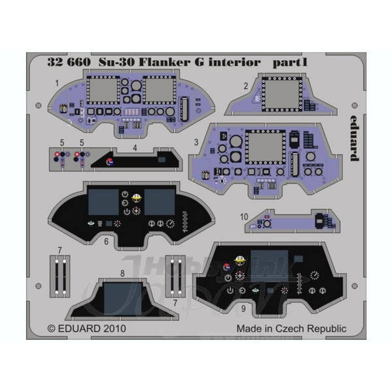 1/32 Su-30 Flanker G Interior Self Adhesive (for Trumpeter)