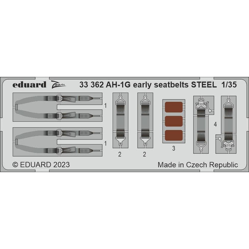 1/35 AH-1G early seatbelts STEEL (for ICM)