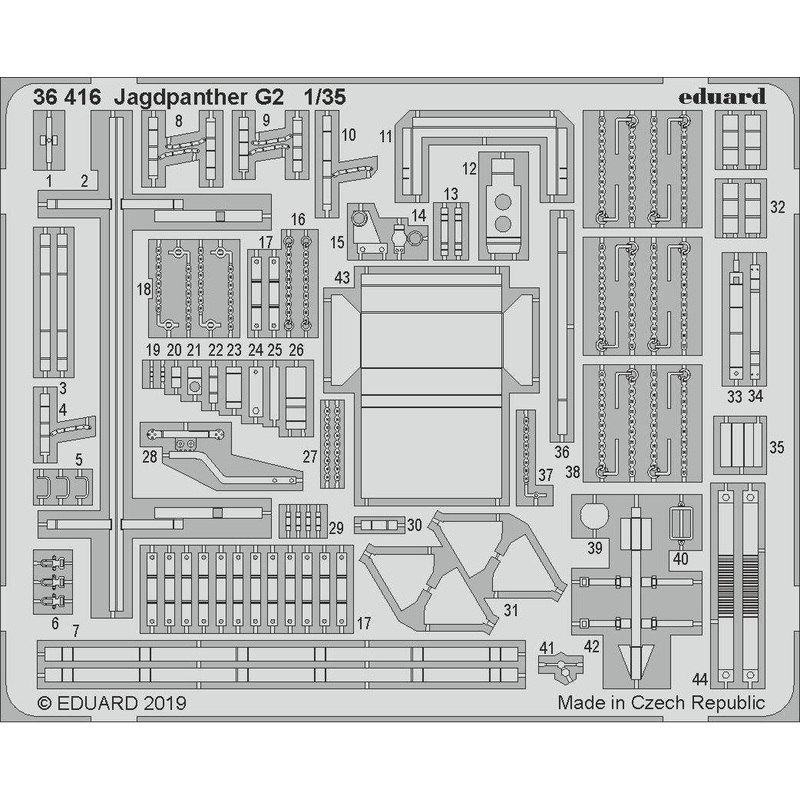 1/35 Jagdpanther G2 Photo-Etched Parts (for Takom)