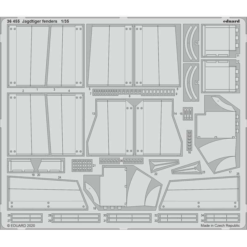 1/35 Jagdtiger fenders (for Takom)