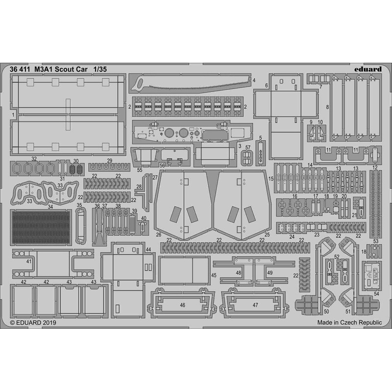 1/35 M3A1 Scout Car Photo-Etched Parts (for Tamiya)