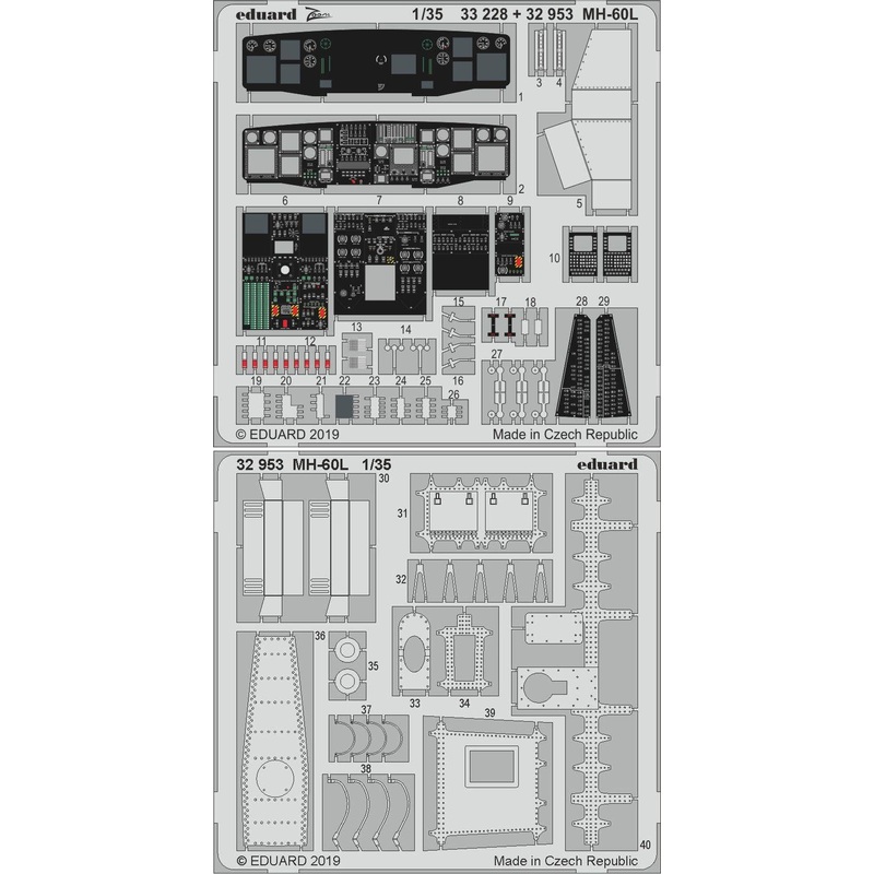1/35 MH-60L Photo-Etched Parts (for Kitty Hawk)