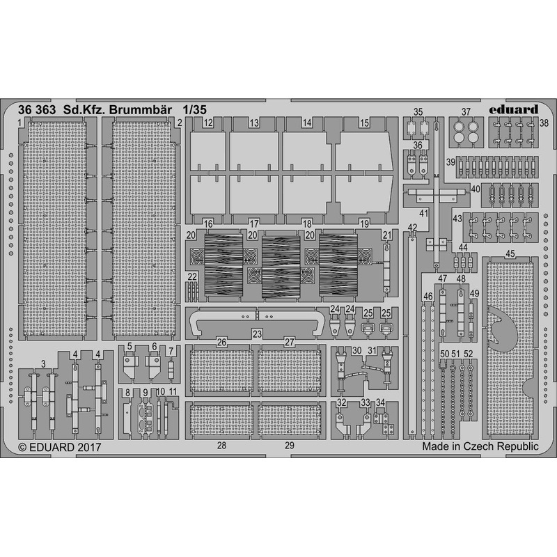1/35 Sd.Kfz. 166 Brummbar Photo Etched Parts (for Tamiya)