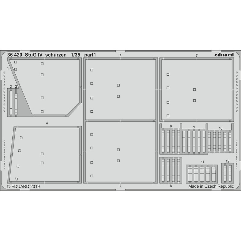 1/35 StuG IV Schurzen Photo-Etched Parts (for Academy)