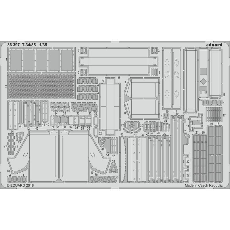 1/35 T-34/85 Photo-Etched Parts (for Zvezda)