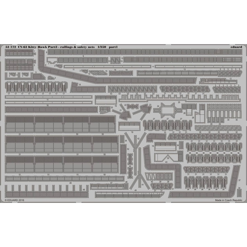 1/350 CV-63 Kitty Hawk Railings & Safety Nets Pt.3 (TRUMPETER)
