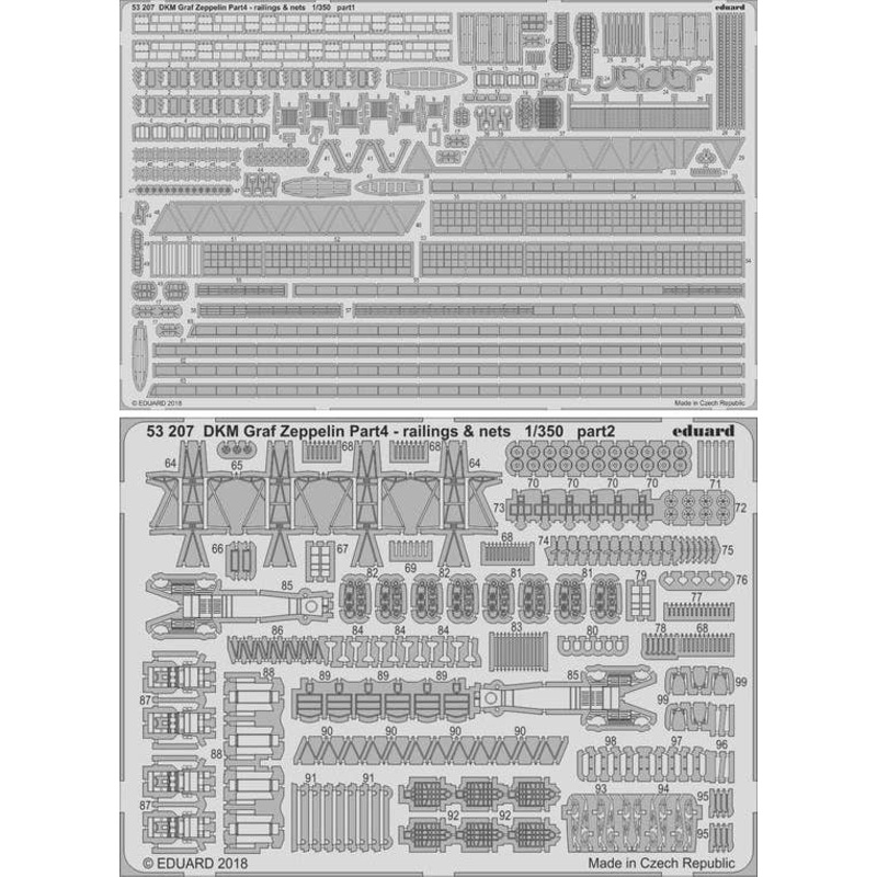 1/350 DKM Graf Zeppelin Railing & Net Parts 4 (for Trumpeter)