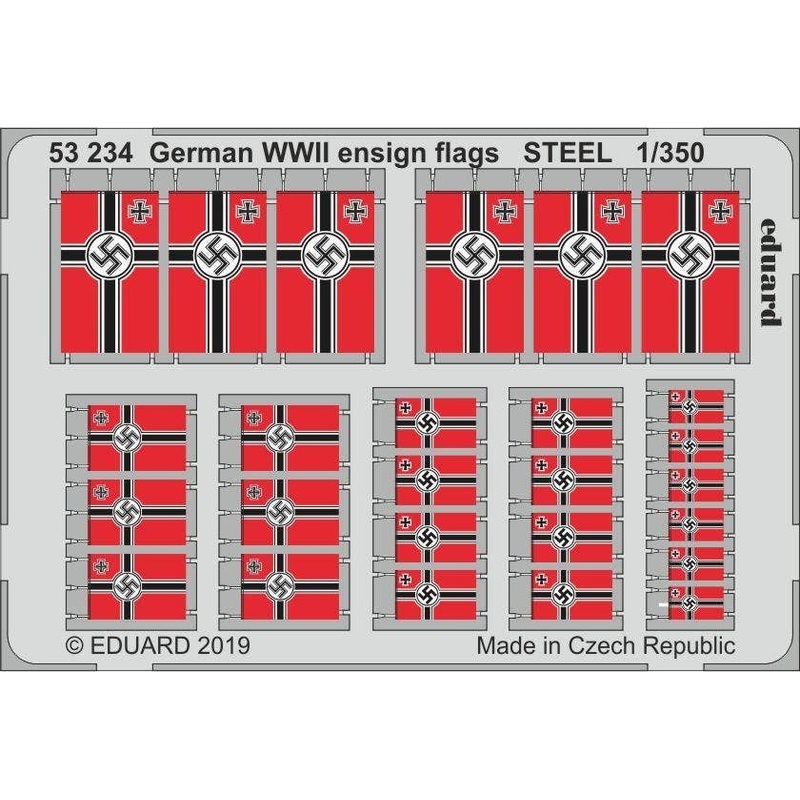 1/350 German WWII Ensign Flags Steel