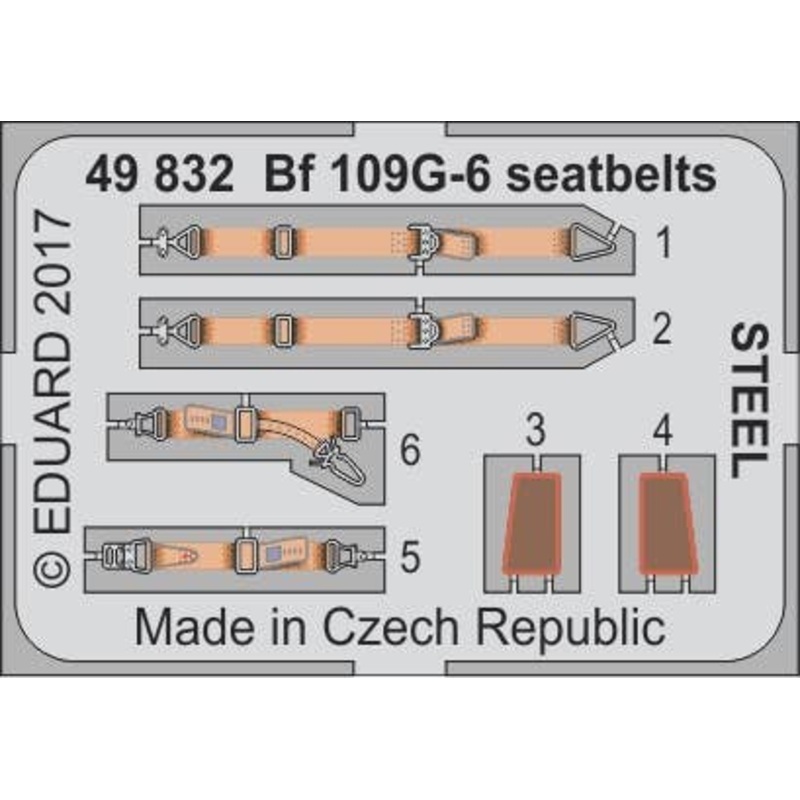 1/48 Bf 109G-6 Seatbelts Steel (Zvezda)
