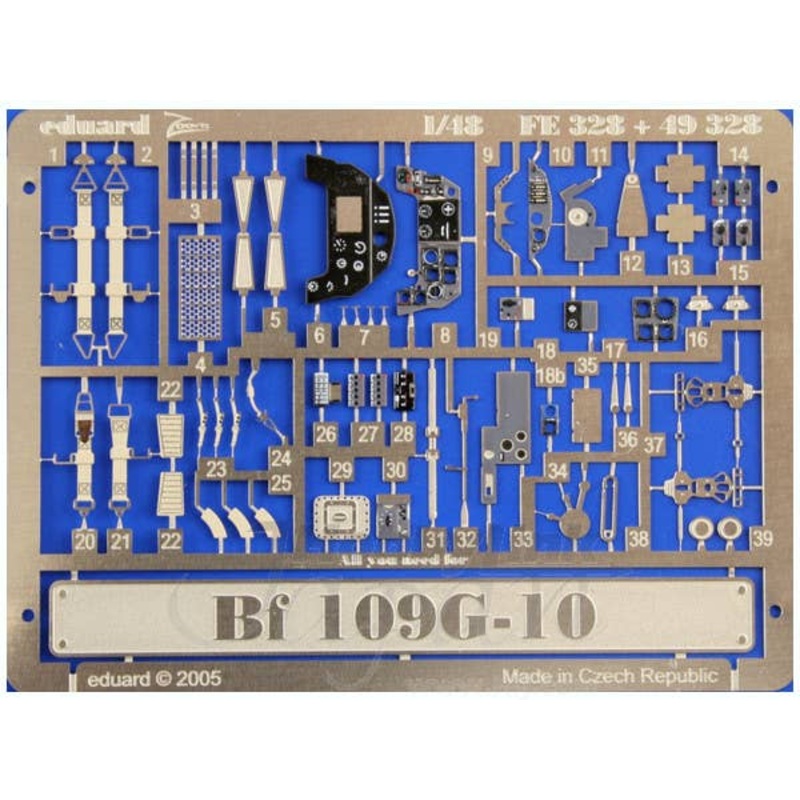 1/48 Bf109G-10 Photo-Etched Parts (for Hasegawa)