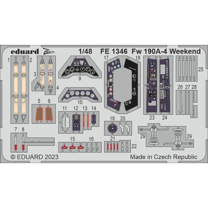 1/48 Fw 190A-4 Weekend Zoom Photo Etched Parts