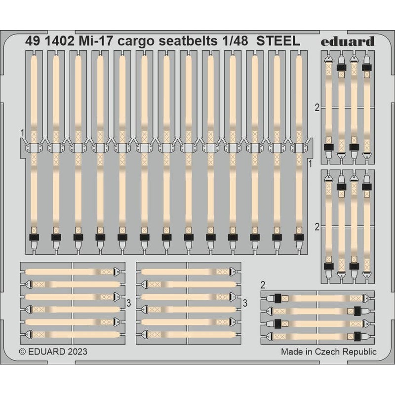 1/48 Mi-17 cargo seatbelts STEEL (for Trumpeter)