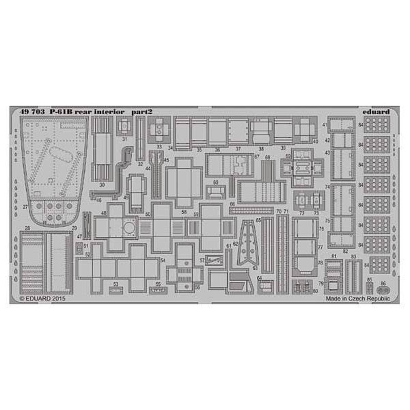 1/48 P-61B Rear Interior S.A. (for Great Wall Hobby)