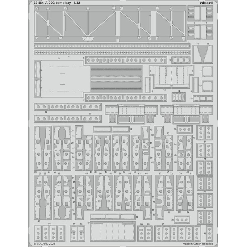 1/32 A-20G Bomb Bay Photo etched (for HKM)