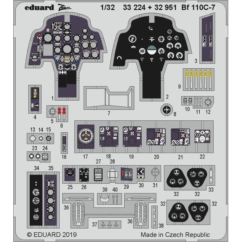 1/32 Bf 110C-7 Zoom Photo-Etched Parts (for Revell)