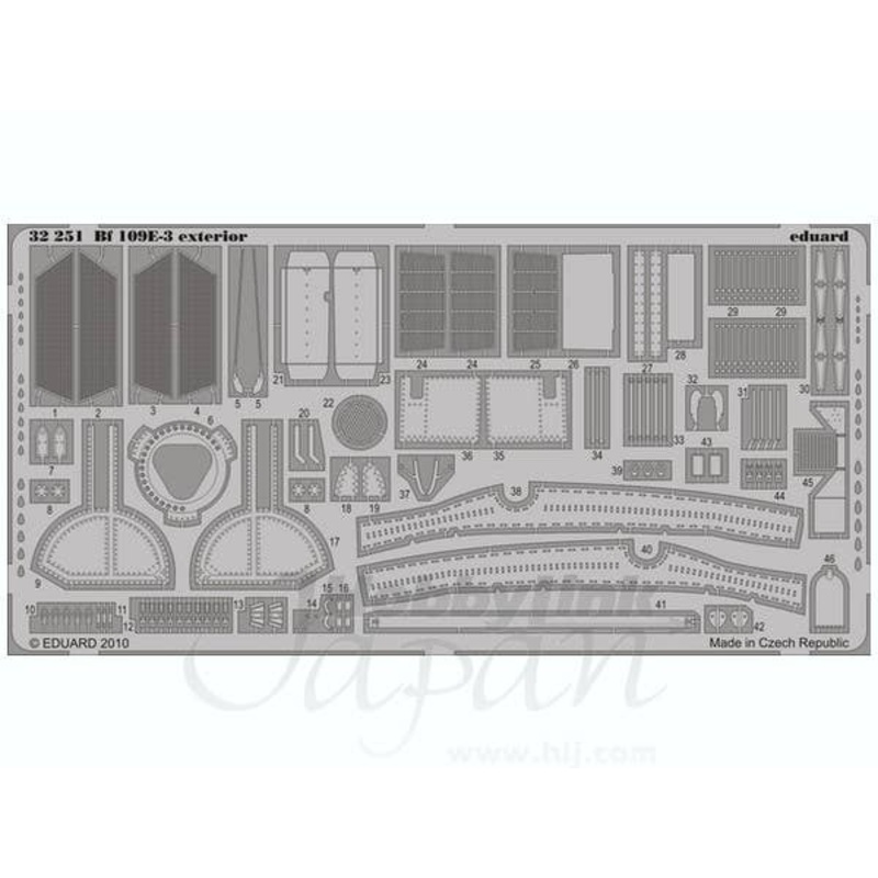 1/32 Bf109E-3 Exterior PE Set (for Trumpeter)