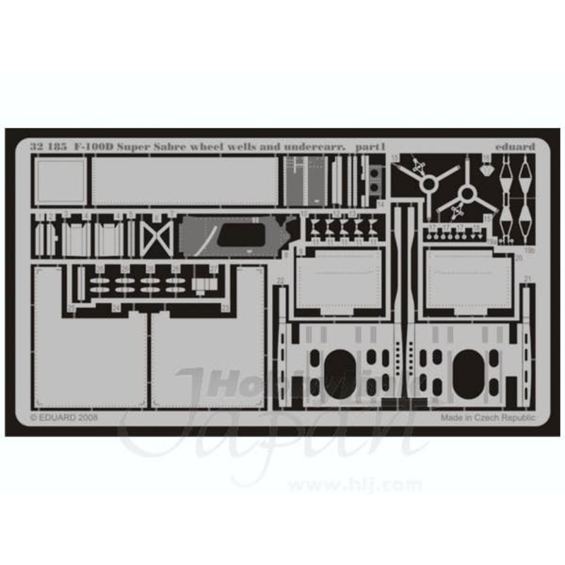1/32 F-100D wheel wells and Under Carriage (for Trumpeter)