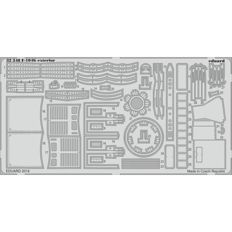 1/32 F-104G Exterior Parts (for Italeri)