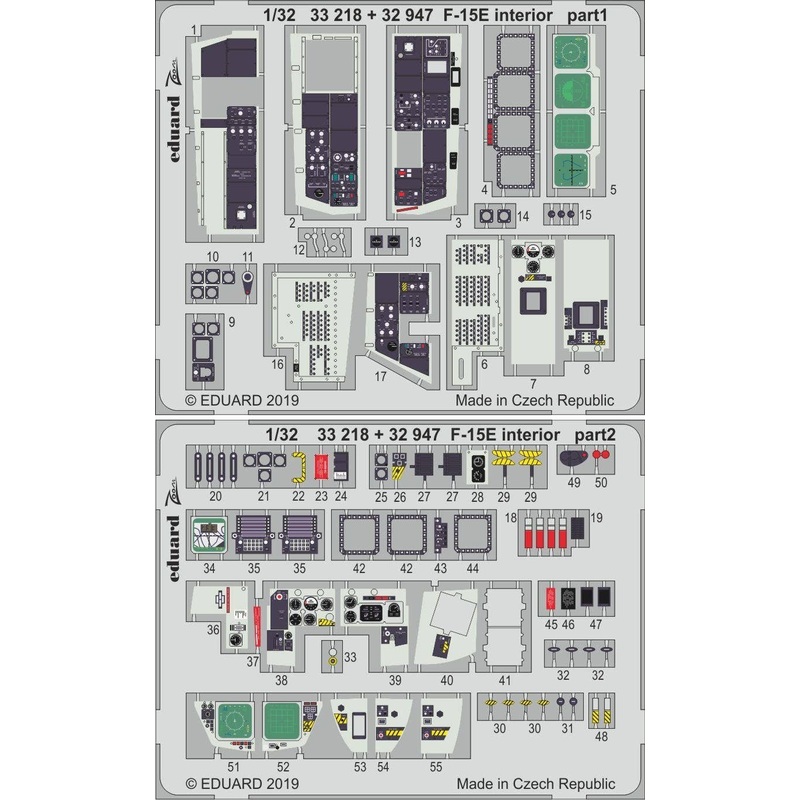 1/32 F-15E Interior Zoom Photo-Etched Parts (for Tamiya)