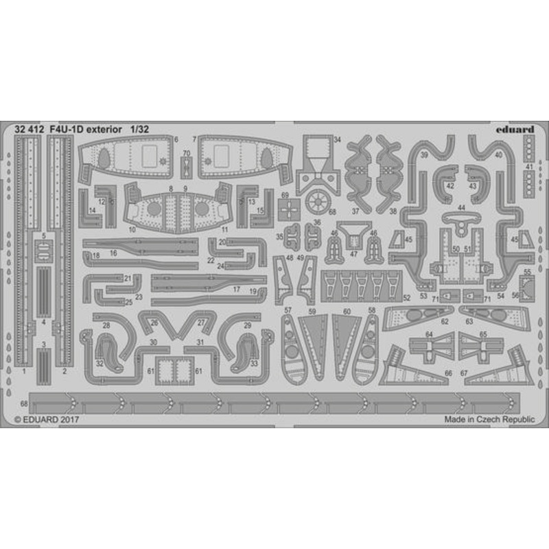 1/32 F4U-1D Exterior Photo-Etched Parts (for Tamiya)
