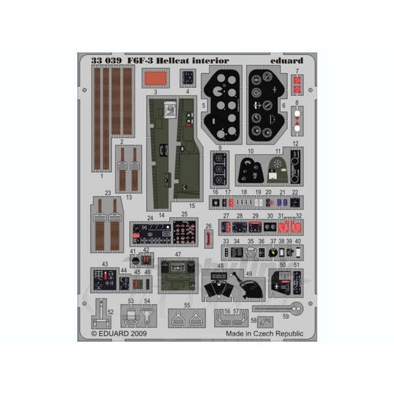 1/32 F6F-3 Interior Self-Adhesive (for Trumpeter) Zoom