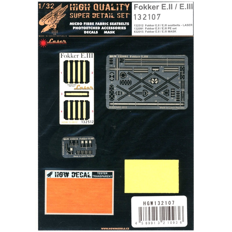 1/32 Fokker E.II & E.III Super Detail Set (for Wingnut Wings)