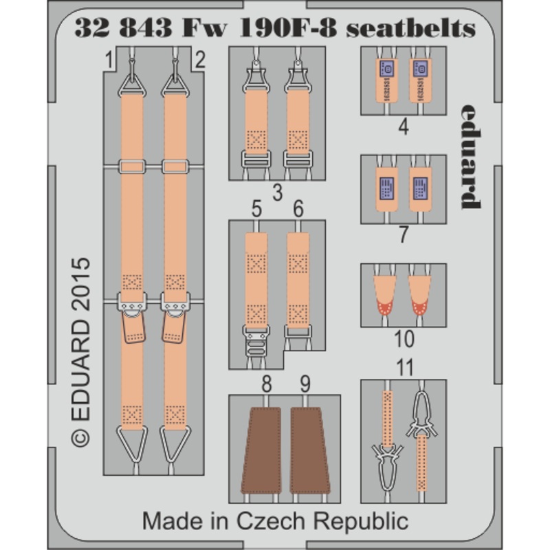1/32 Fw 190F-8 Seatbelts (for Revell)