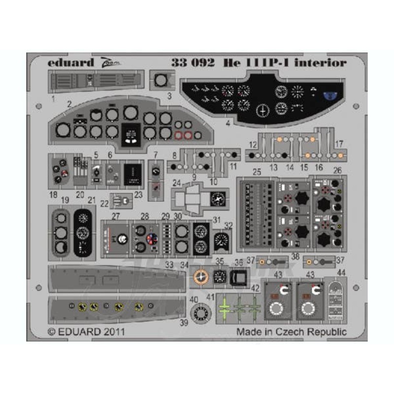 1/32 He 111P-1 Interior Self-Adhesive Zoom (for Revell)