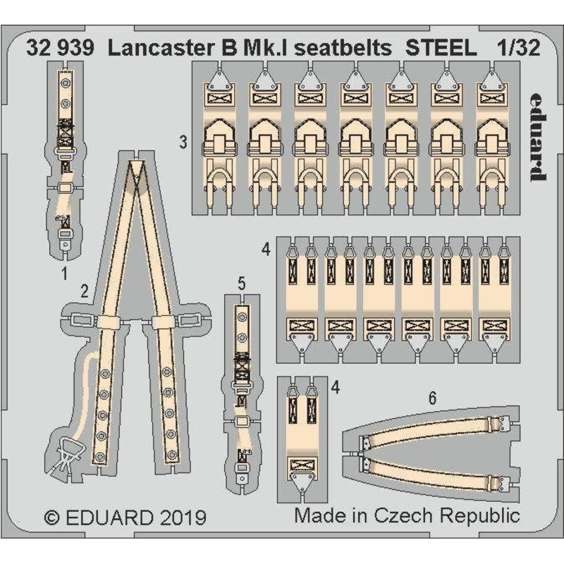 1/32 Lancaster B Mk.I Seatbelts Steel (for Hong Kong Models)