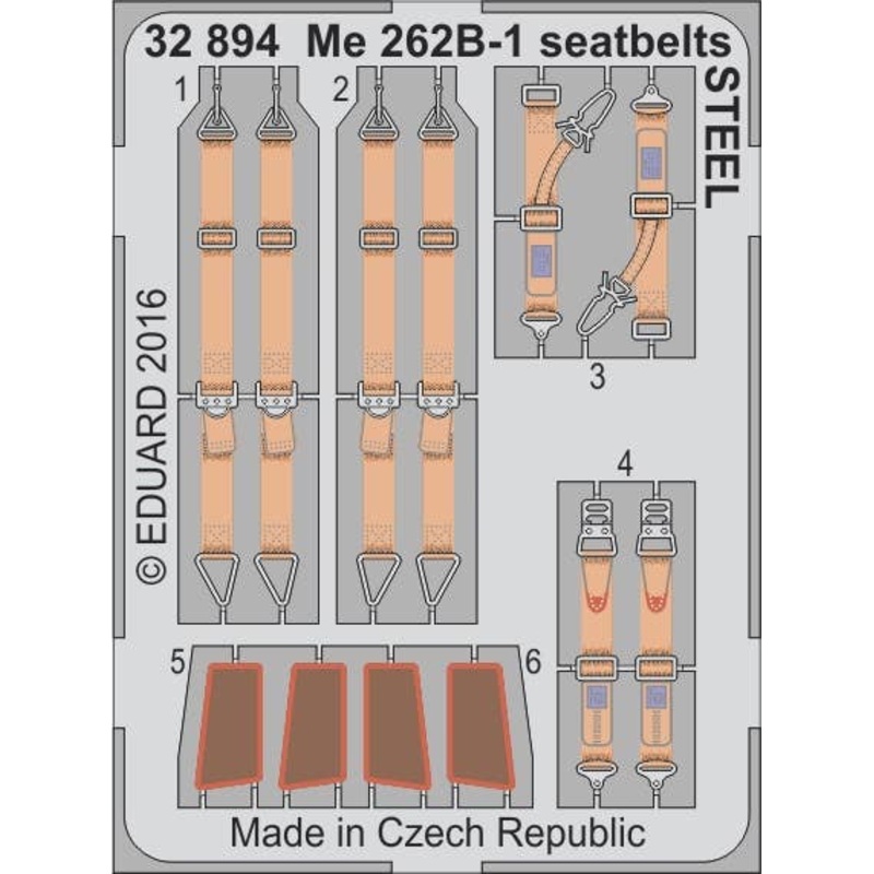 1/32 Me 262B-1 Seatbelts Steel (Revell)