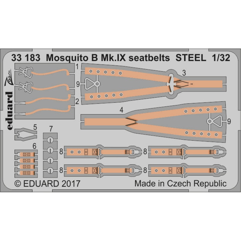 1/32 Mosquito B Mk.IX Seatbelts Steel (for HK Models)