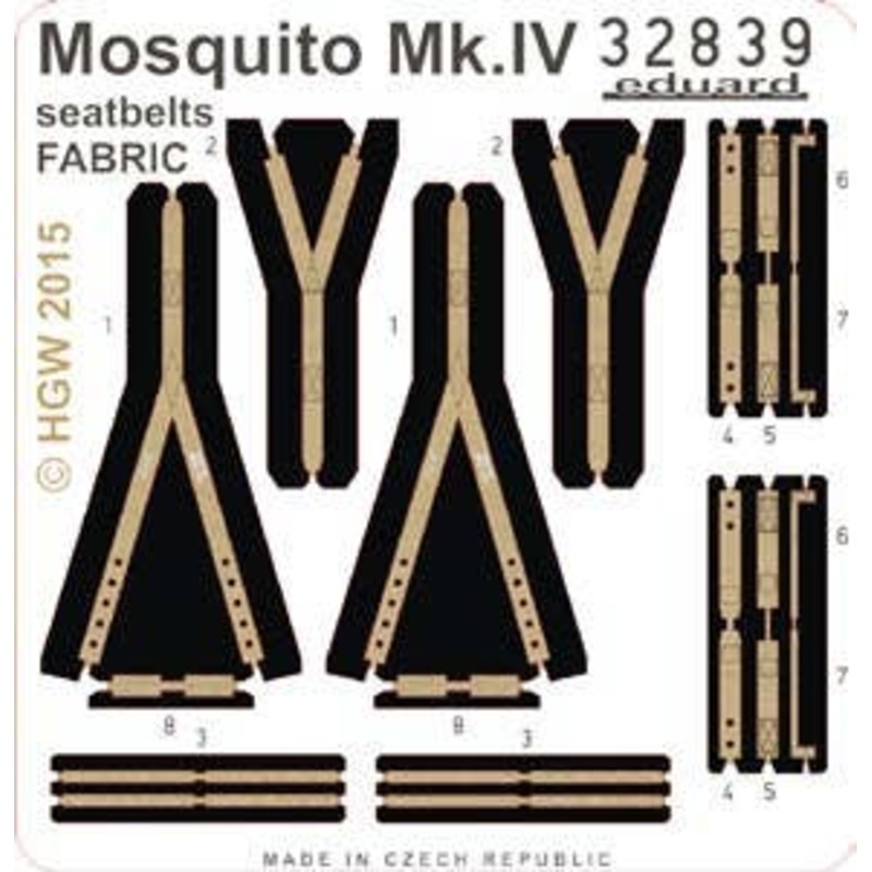 1/32 Mosquito Mk.IV Seatbelts Fabric