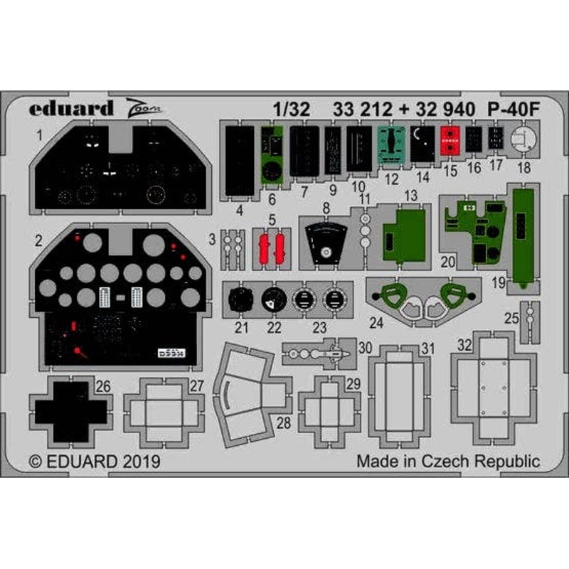 1/32 P-40F Zoom Photo-Etched Parts (for Trumpeter)