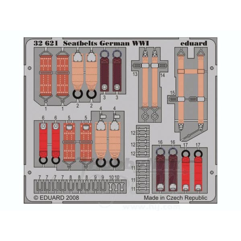 1/32 WW.I German Seatbelts PE Set