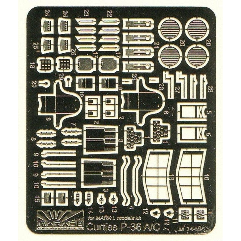 1/144 Curtiss P-36A/C Photo-Etched Parts (for MARK I. Models)