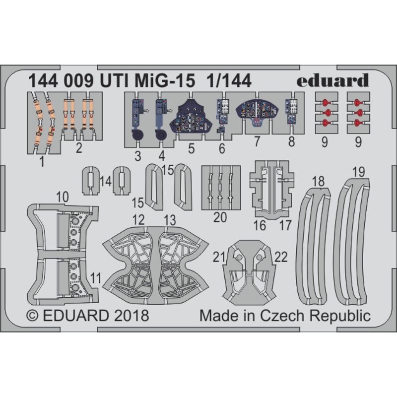 1/144 UTI MIG-15 Photo Etched Set (for Eduard)