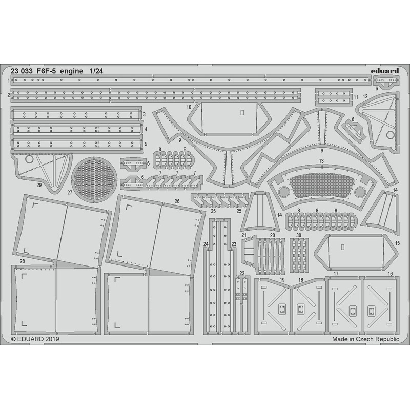 1/24 F6F-5 Engine Photo-Etched Parts (for Airfix)