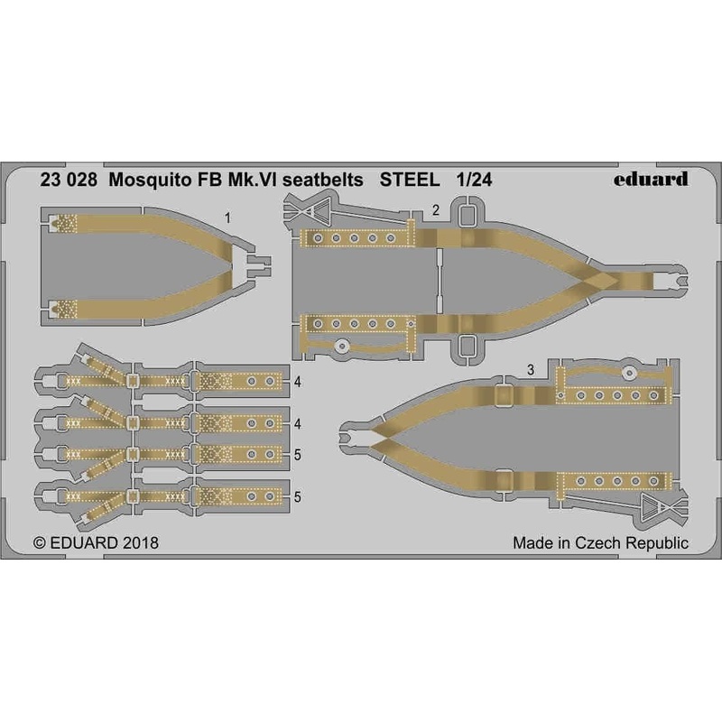 1/24 Mosquito FB Mk.VI Seatbelts Steel (for Airfix)