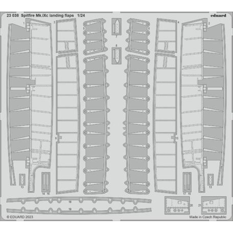 1/24 Spitfire Mk.IXc Landing Flaps Photo Etched Parts