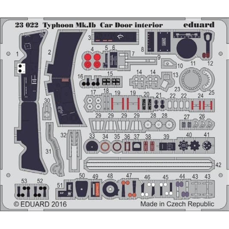 1/24 Typhoon Mk.Ib Car Door Interior (Airfix)