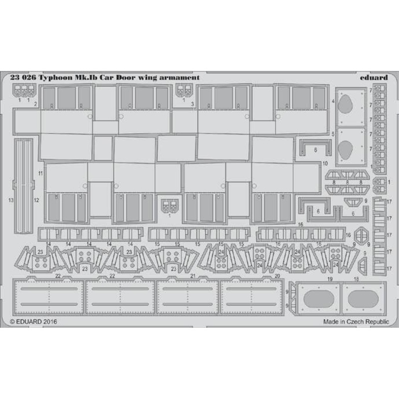 1/24 Typhoon Mk.Ib Car Door Wings Armament (Airfix)