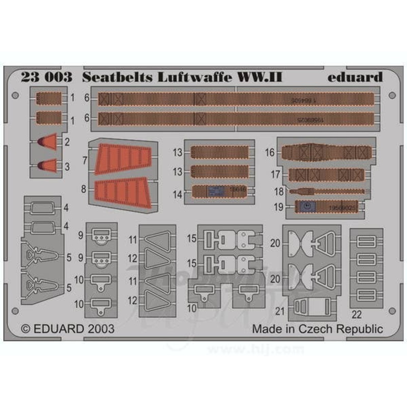 1/24 WW.II Luftwaffe Seatbelts PE Set