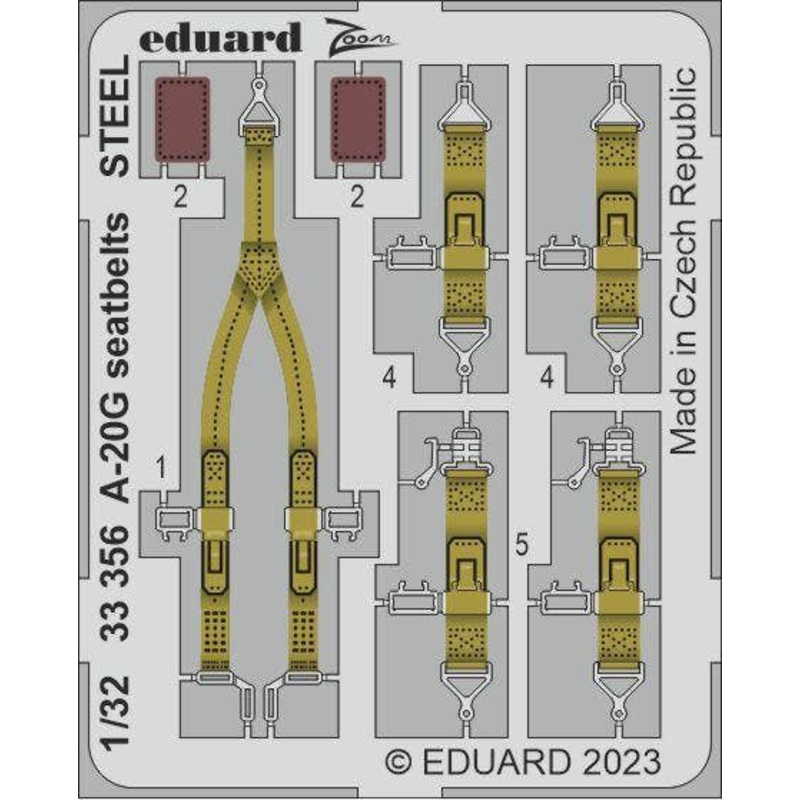 1/32 A-20G Seatbelts STEEL Zoom (for HKM)