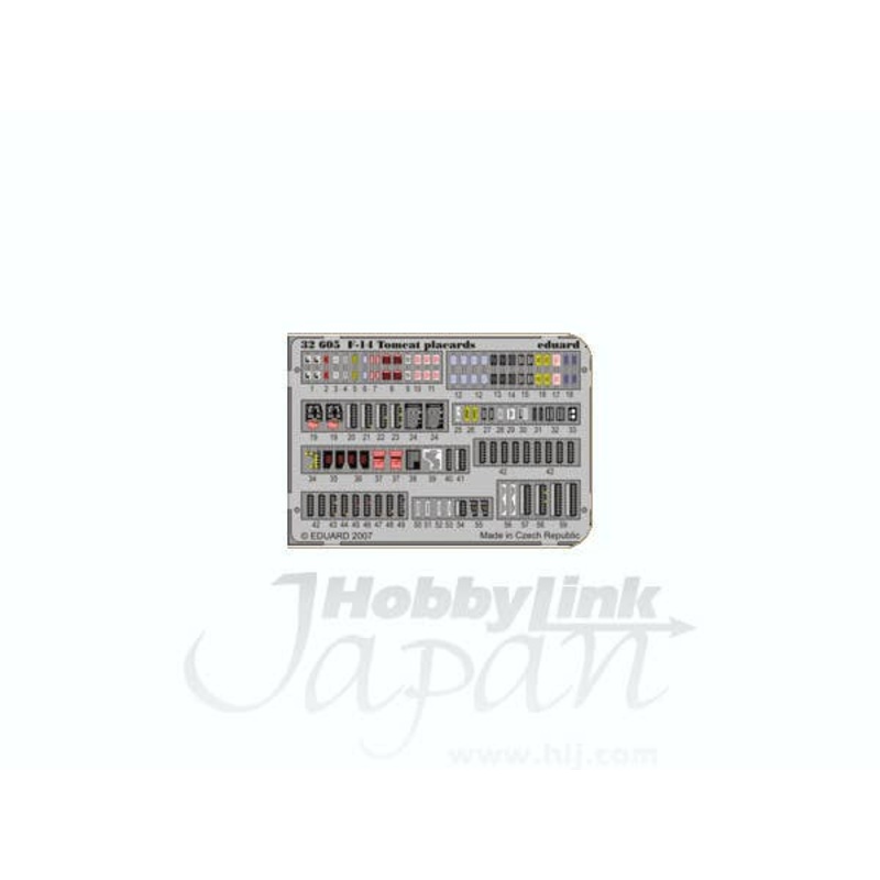 1/32 F-14 placards PE Set S.A. (for Tamiya)