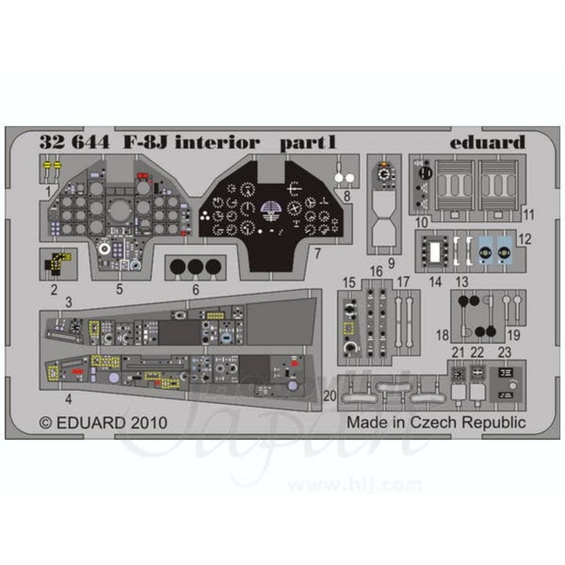 1/32 F-8J Interior  PE Set S.A. (for Trumpeter)
