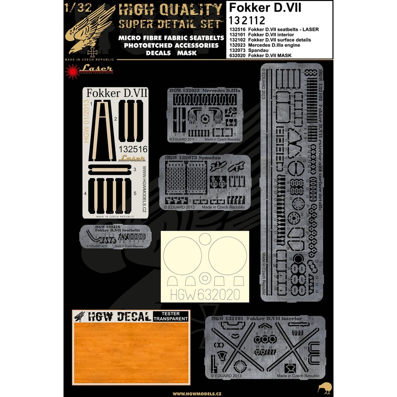 1/32 Fokker D.VII Super Detail Set (for Wingnut Wings)