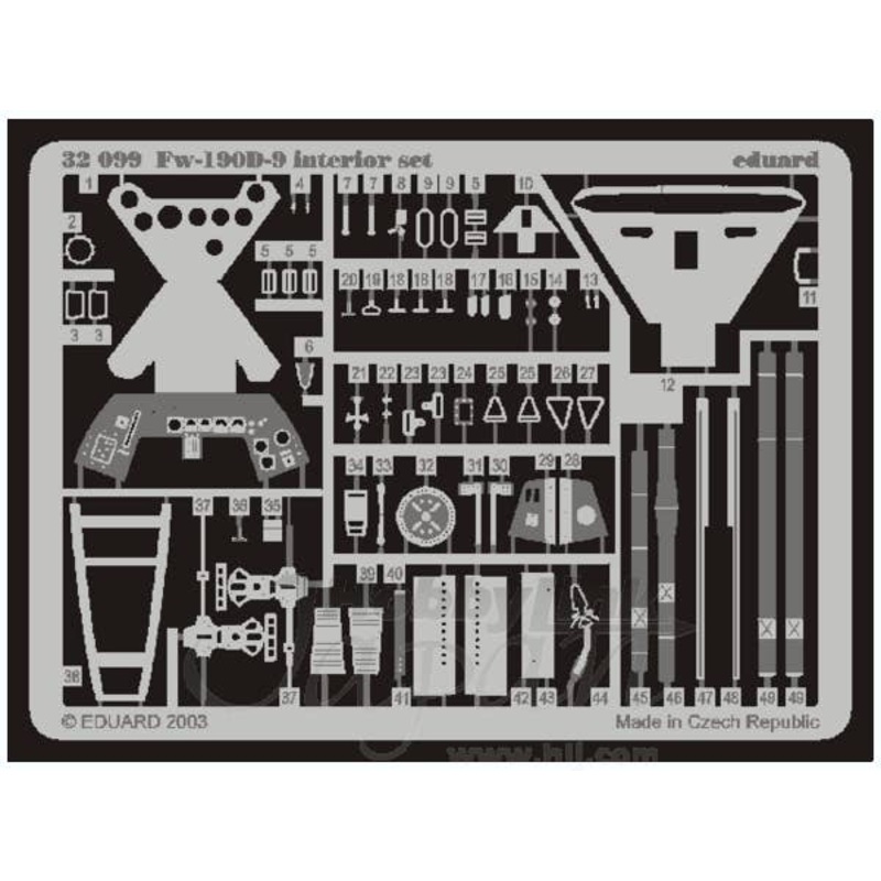1/32 Fw190D-9 Interior PE Set (for Hasegawa)