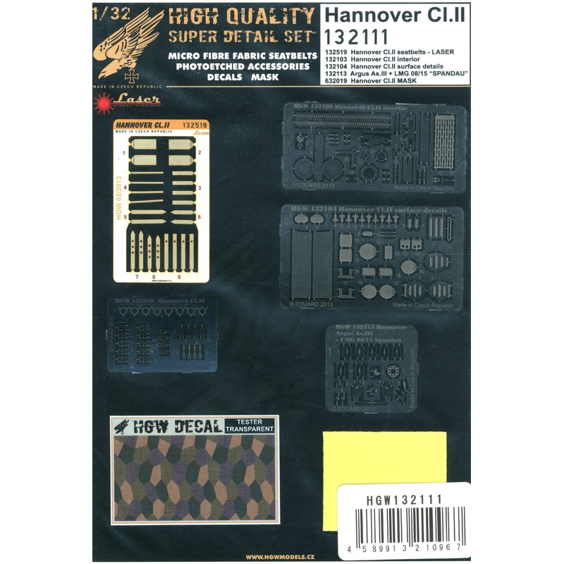 1/32 Hannover Cl.II Super Detail Set (for Wingnut Wings)