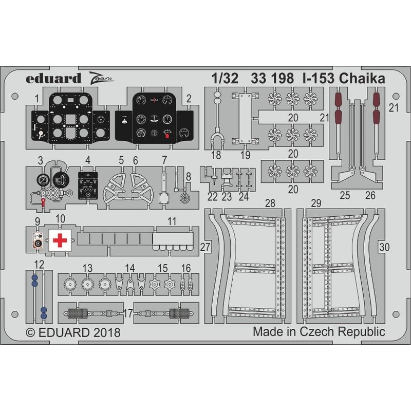 1/32 I-153 Chaika Zoom Photo-Etched Parts (for ICM)
